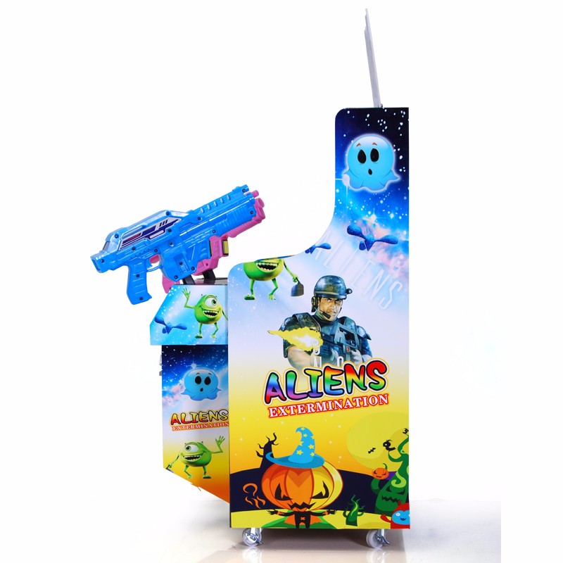 Children shaped double gun simulator shooting arcade kids game machine