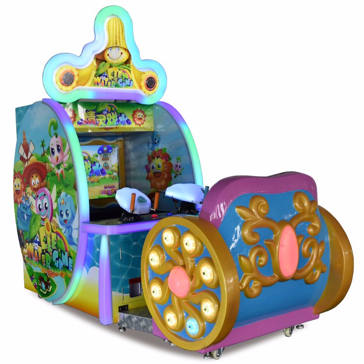 Elves shooting water arcade video screen simulator water shooting game machine
