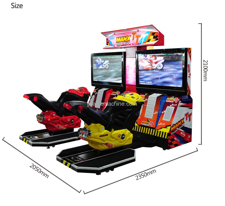 TT motorcycle arcade car racing game equipment size
