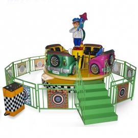 8-seat cyclone racing carousel amusement machine
