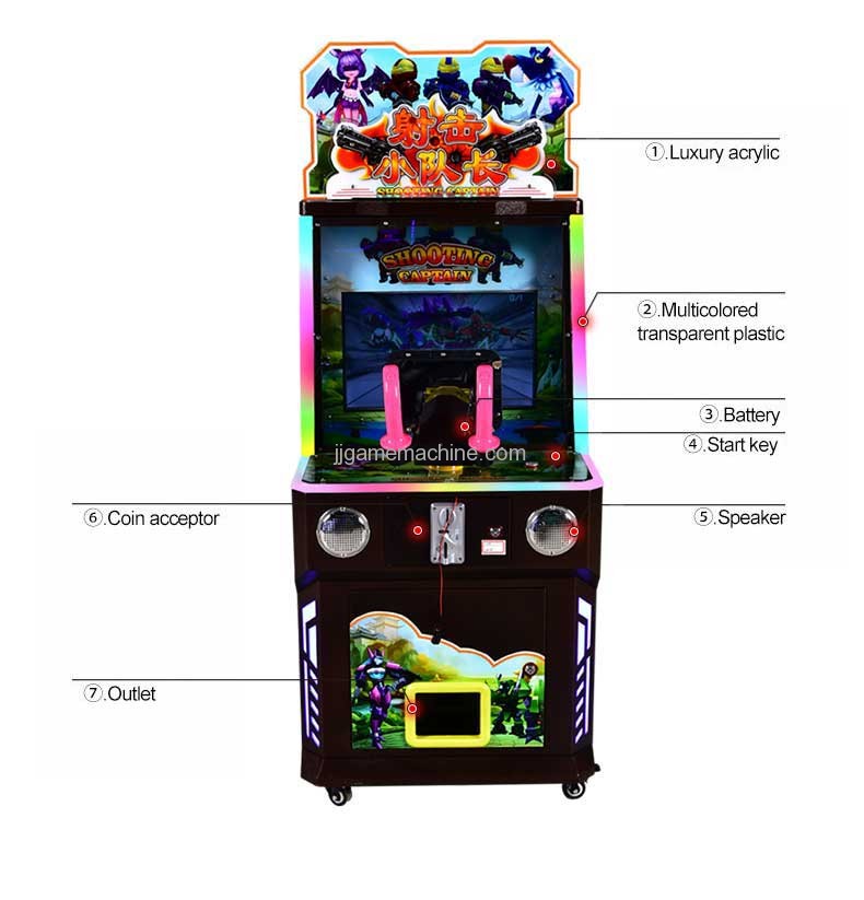 Shooting captain video game machine structor description