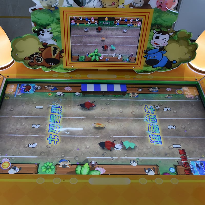 Bull-fighting redemption lottery ticket arcade table game machine