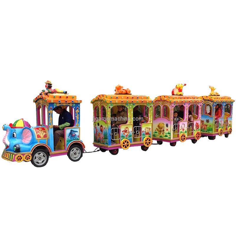 Hot sale amusement park elephant shape kids track train electric ride on train for sale