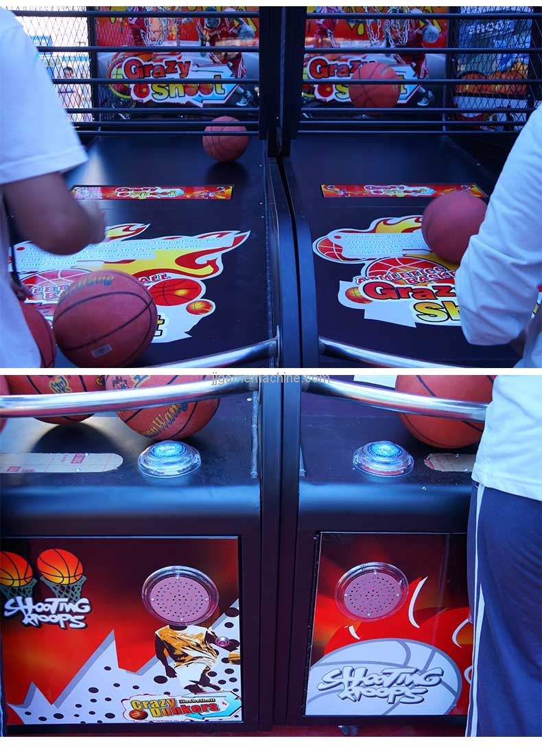LED lights popular luxury electronic street arcade machine basketball training machine