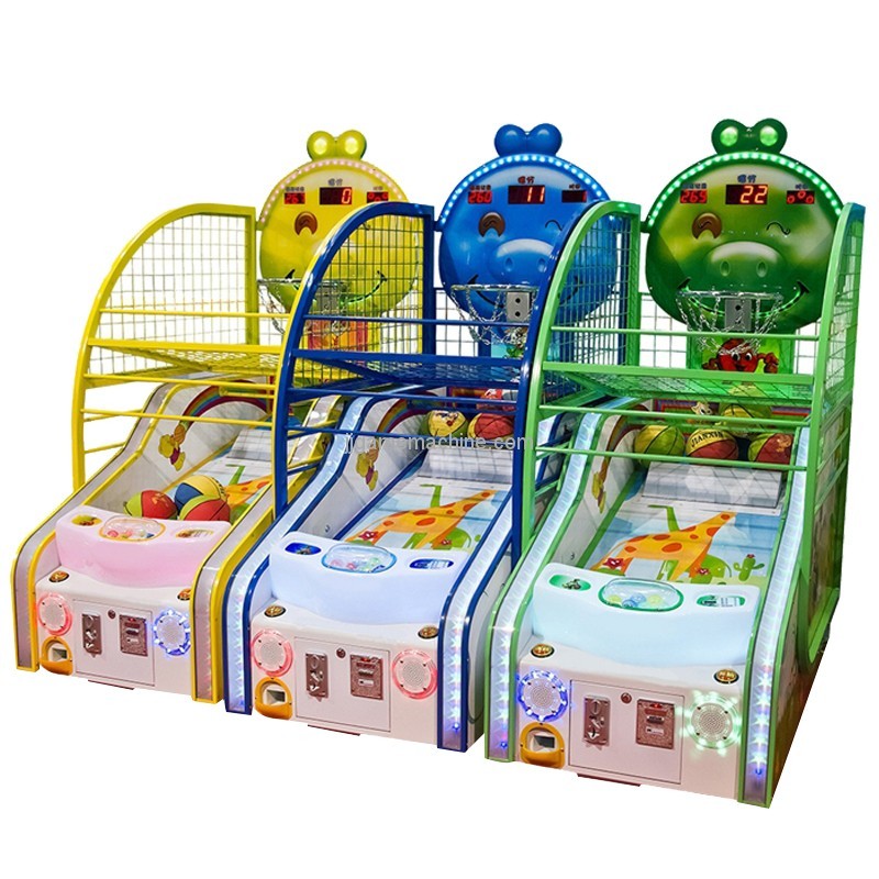 Hot sale coin operated electronic children amusement basketball machine