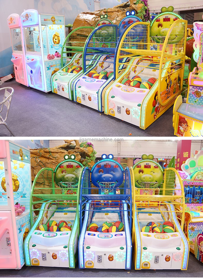 Hot sale coin operated electronic children amusement basketball machine