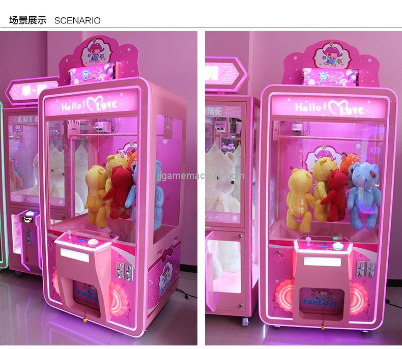 2018 new arrival CE approval coin operated arcade scissors cut rope toy vending machine