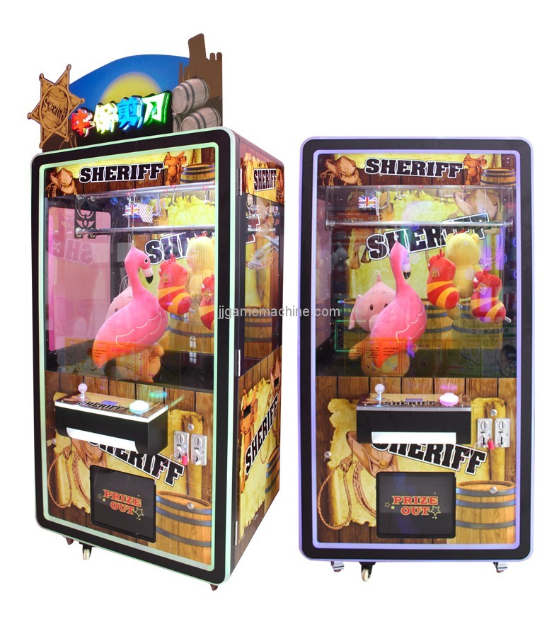 2018 new arrival CE approval coin operated arcade scissors cut rope toy vending machine