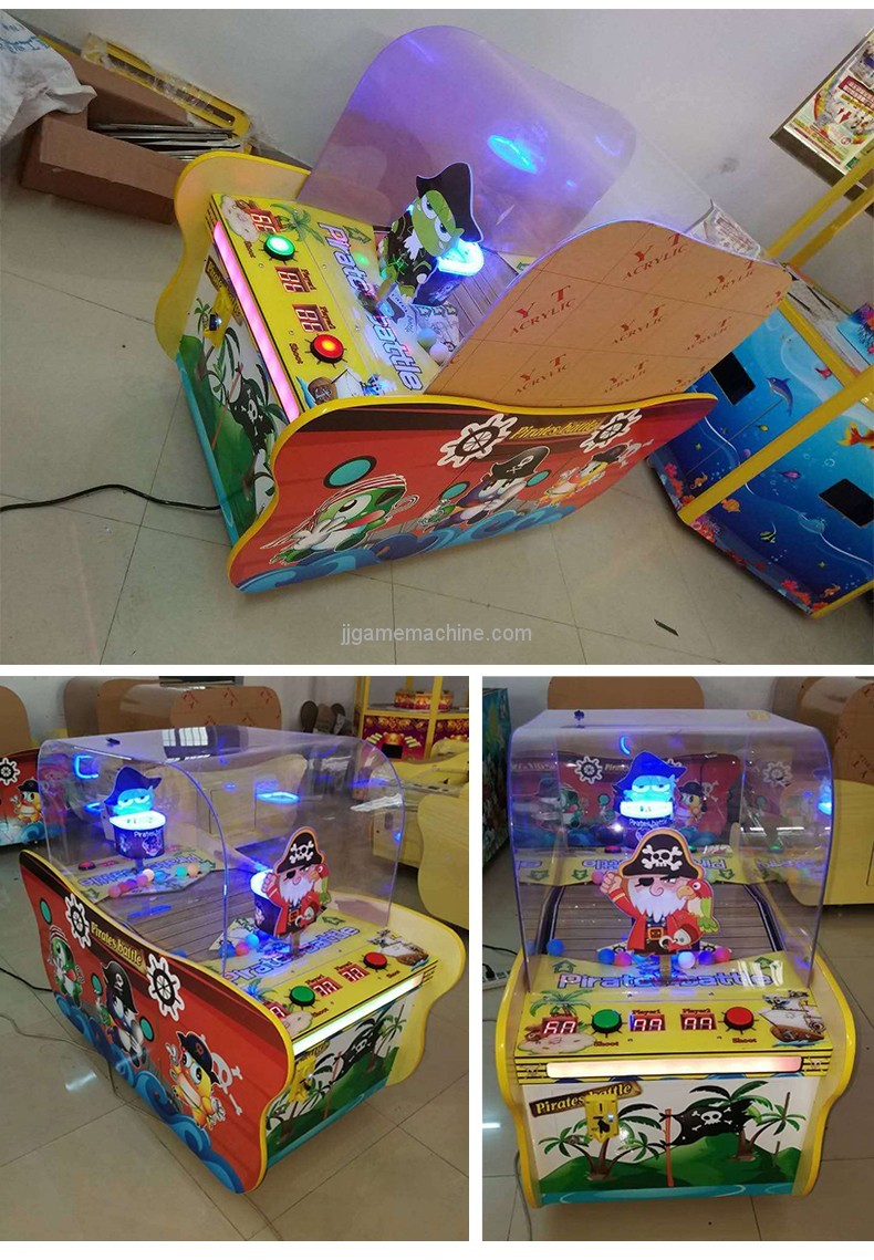 New arrival double players coin operated Pirates Battle redemption balls game machine for kids