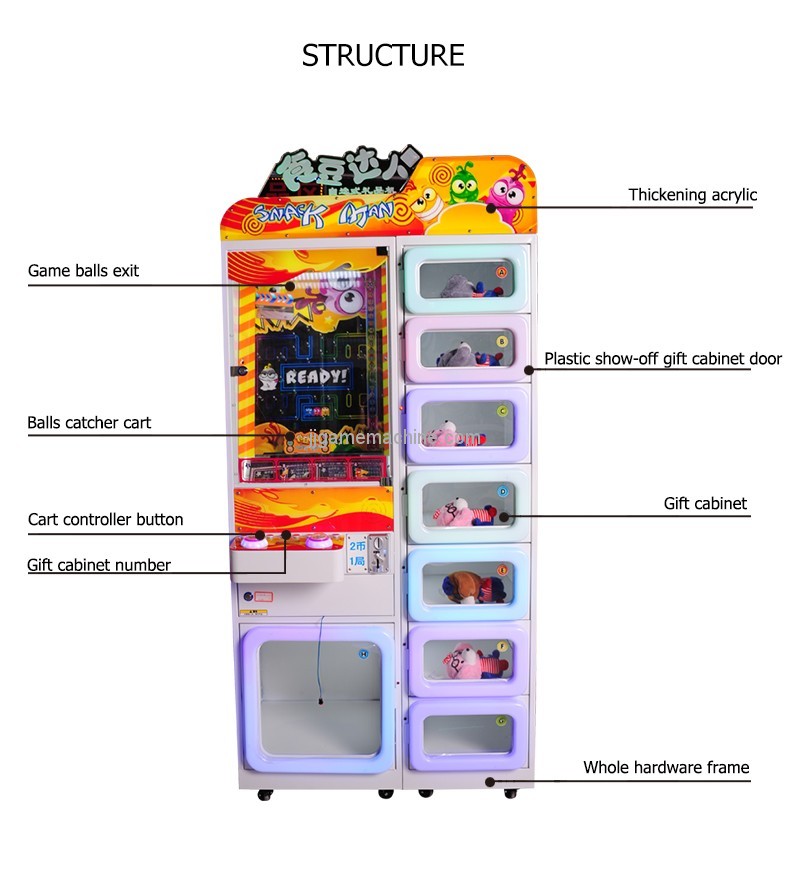 New arrival catch balls gift vending machine redemption gift box vending machine