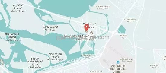 Yas Waterworld, coordinates UAE