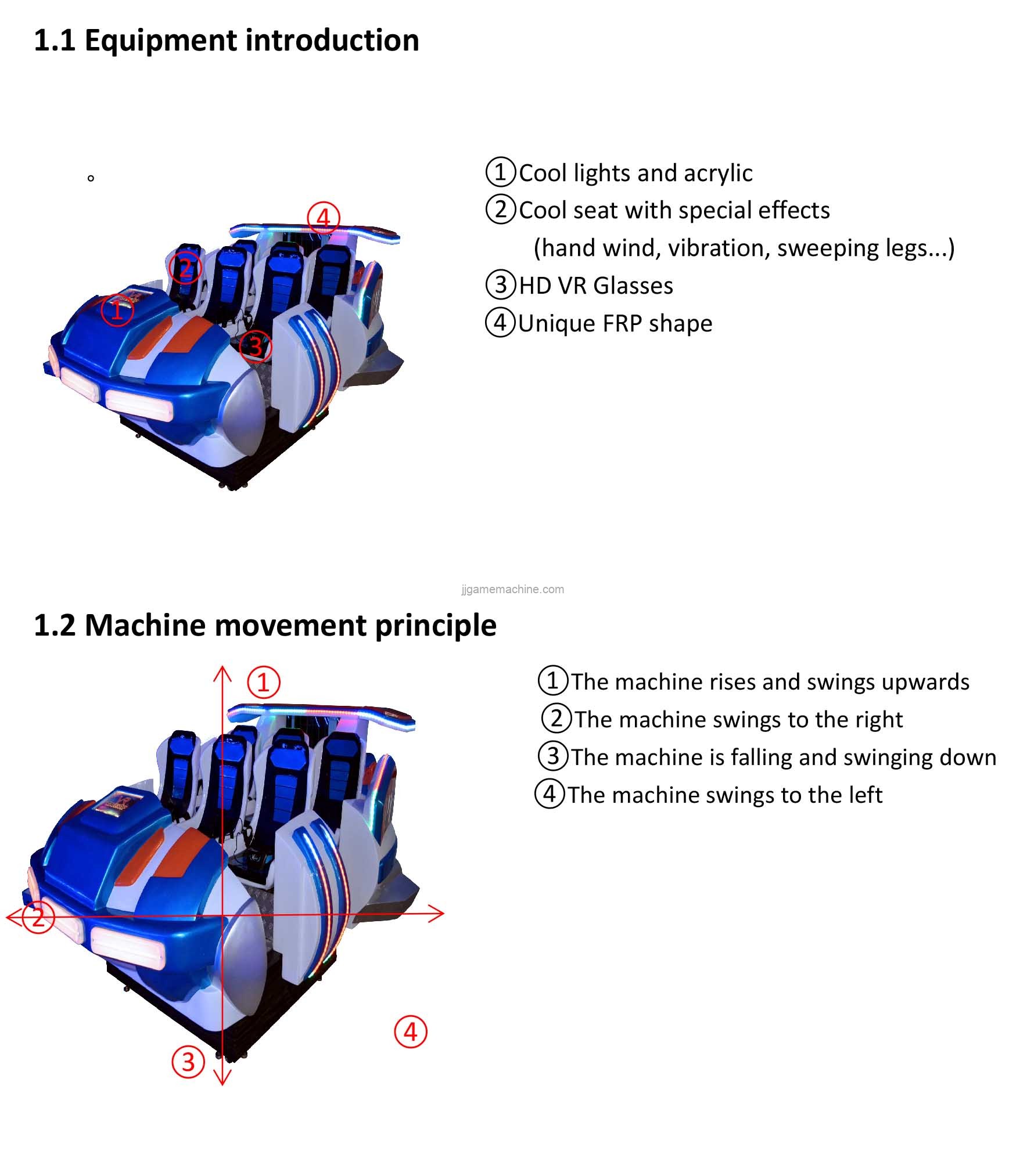 VR equipment 9D vr cinema 6 seats flight simulator blue and white VR spaceship