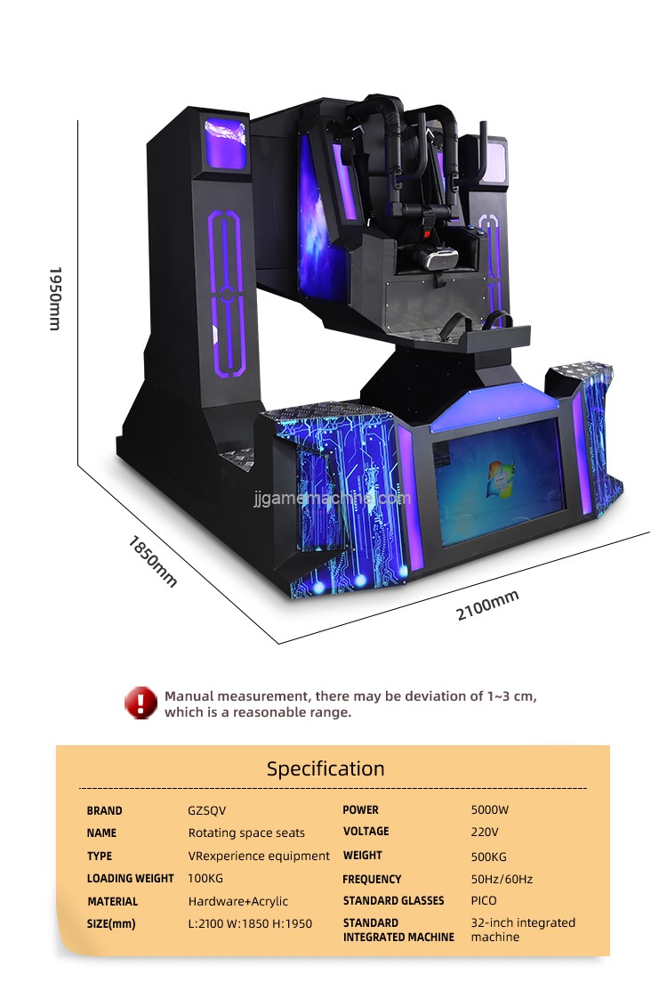Super pendulum VR simulator game machine Virtual Reality arcade games flight simulator chair