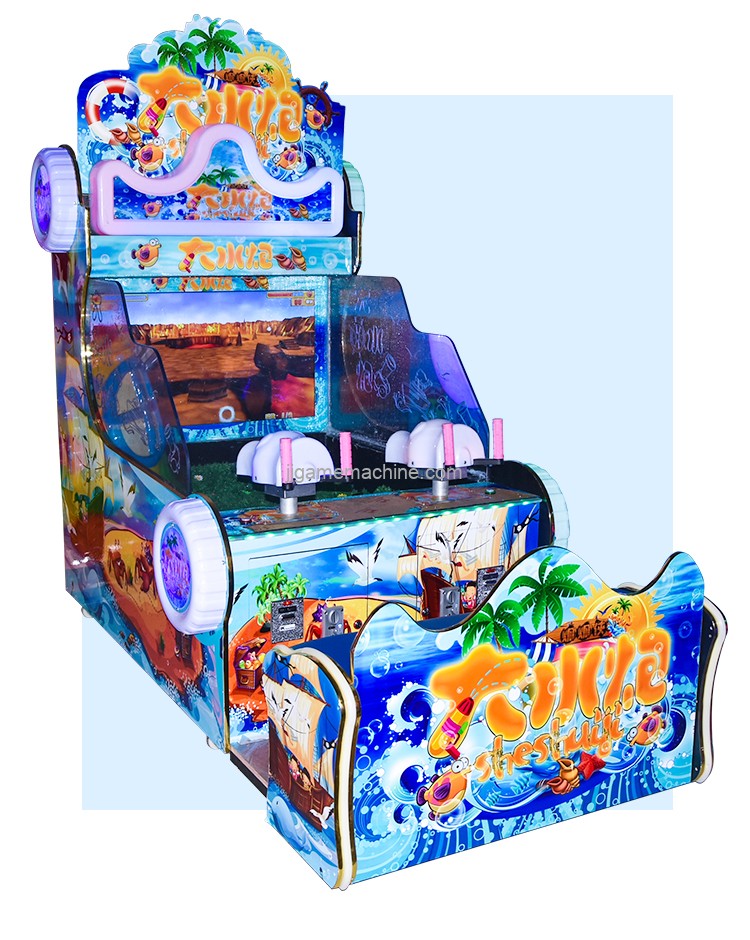 New 2 Players Coin Operated Water Shooting Arcade Lottery Game Machine