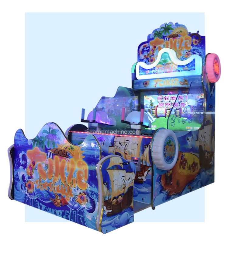 New 2 Players Coin Operated Water Shooting Arcade Lottery Game Machine