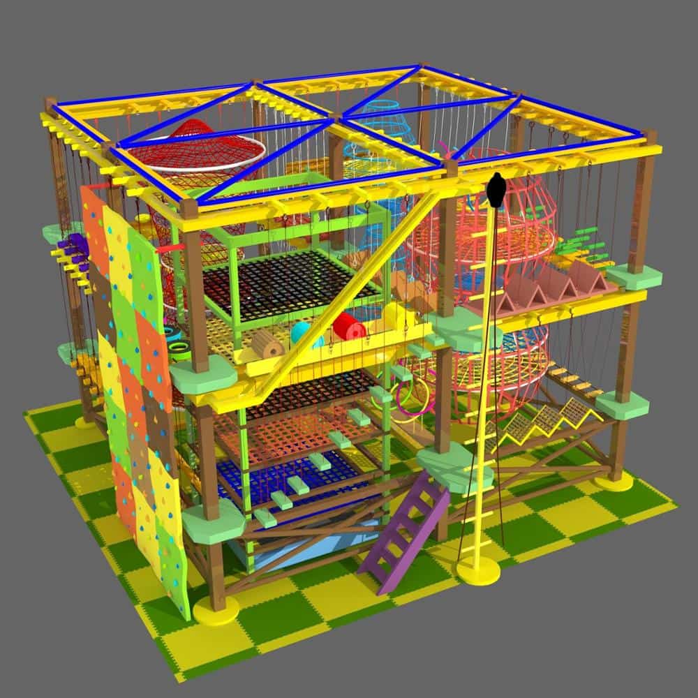 jungle style commercial children customized indoor soft playground