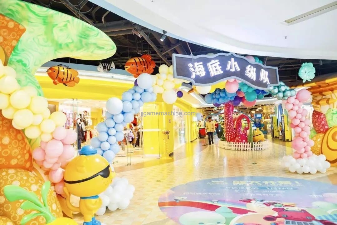 How do indoor parks become standard in shopping malls?