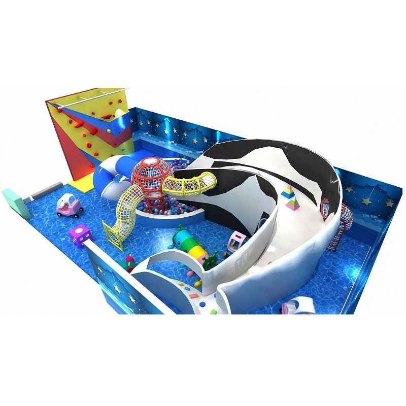 indoor playground slide trampoline