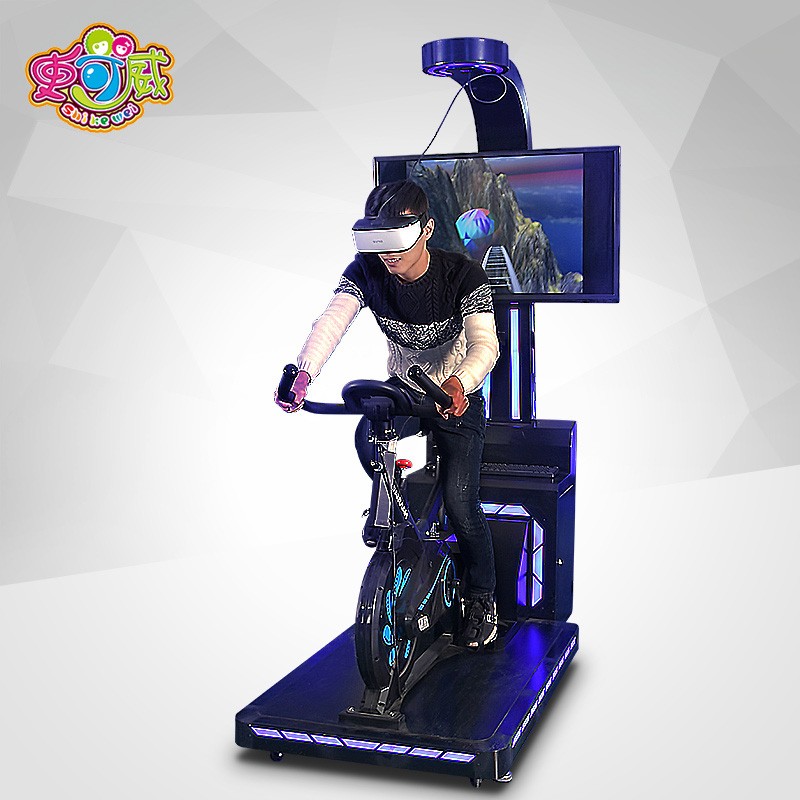 VR somatosensory bicycle riding interactive bicycle entertainment amusement equipment