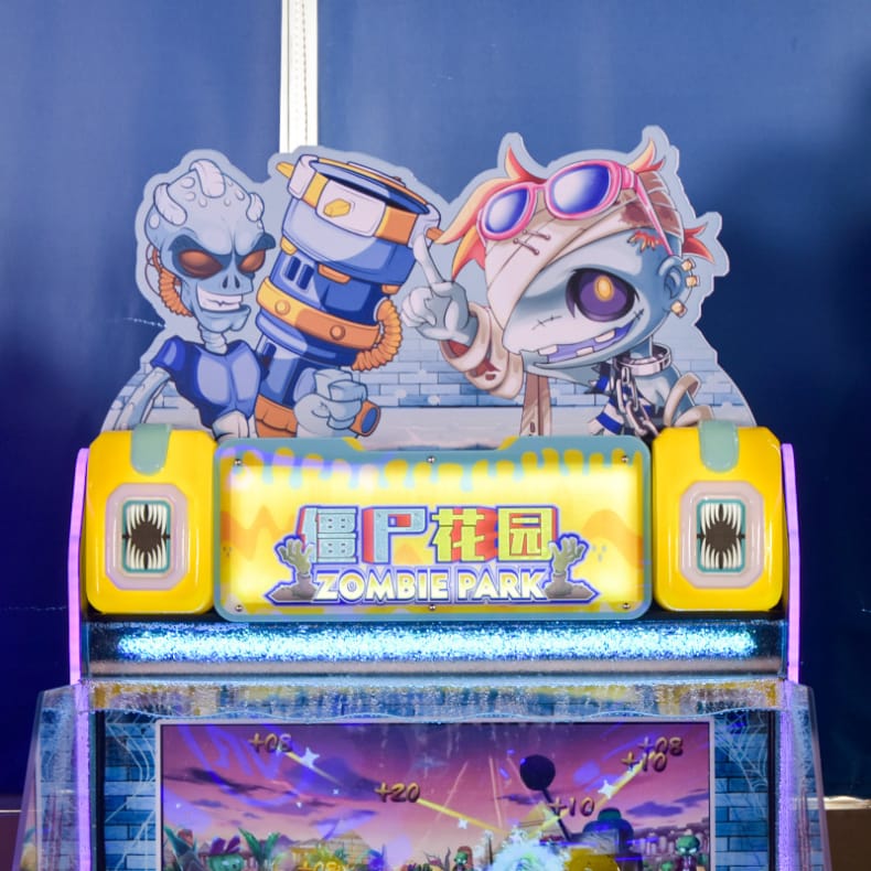 Zombie garden parent-child double water jet coin game machine