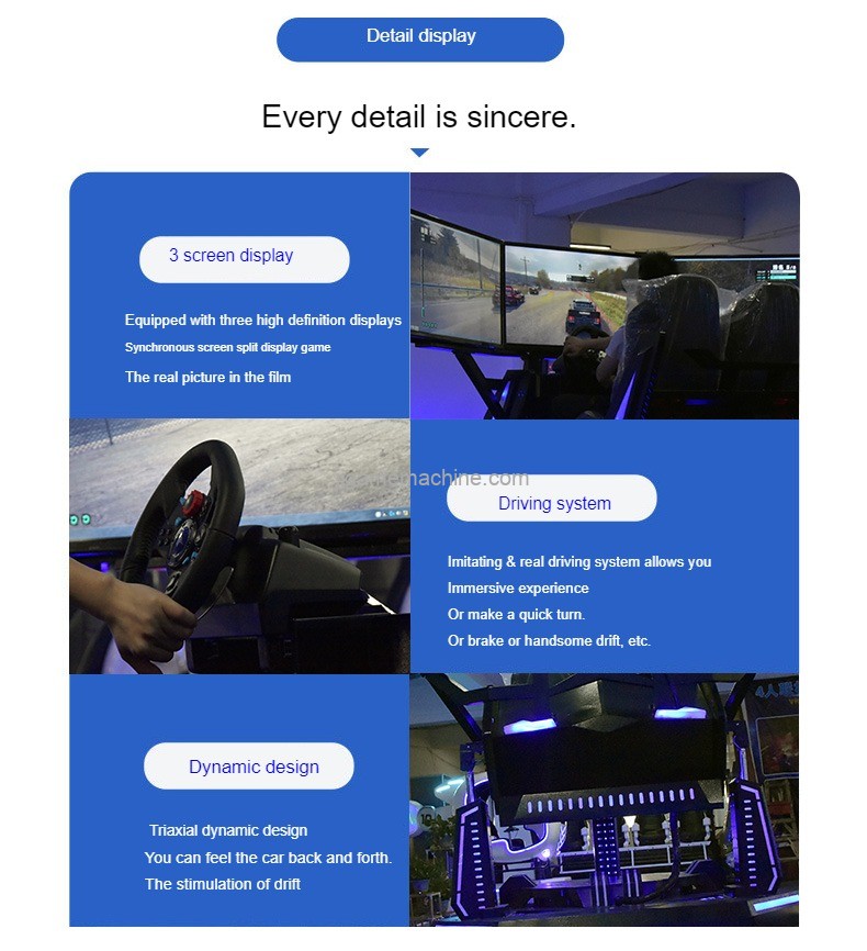 VR three-axis virtual racing experience equipment