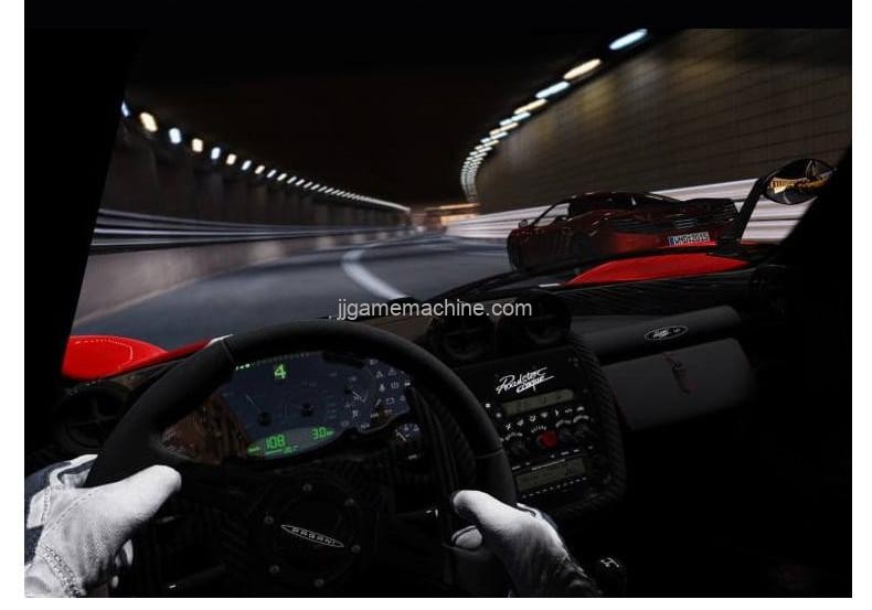 VR flame racing simulated driving sense game machine