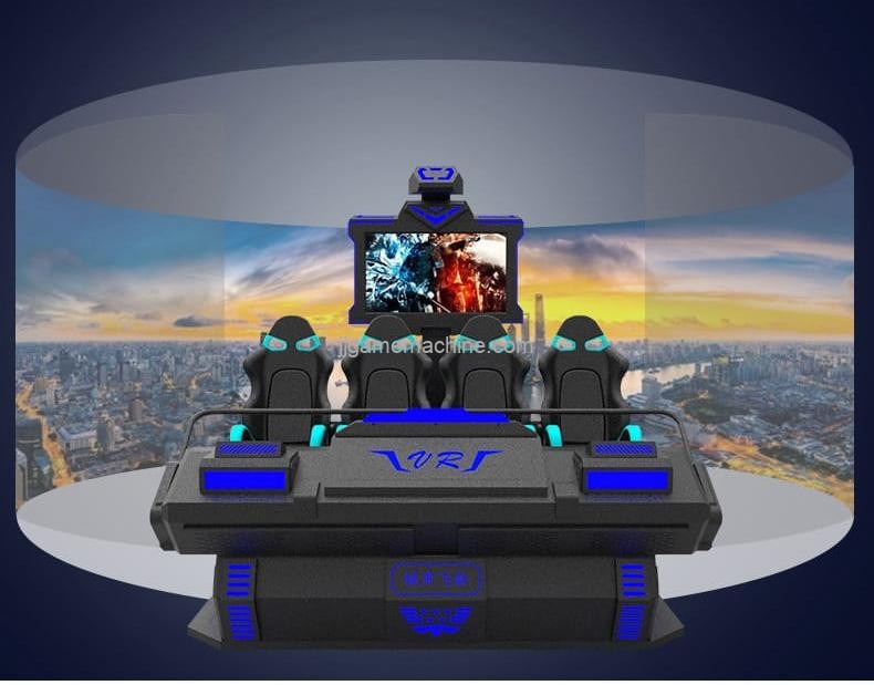 VR four person interactive cinema amusement equipment