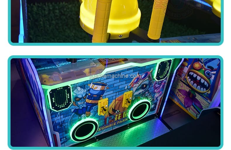 Zombie garden parent-child double water jet coin game machine