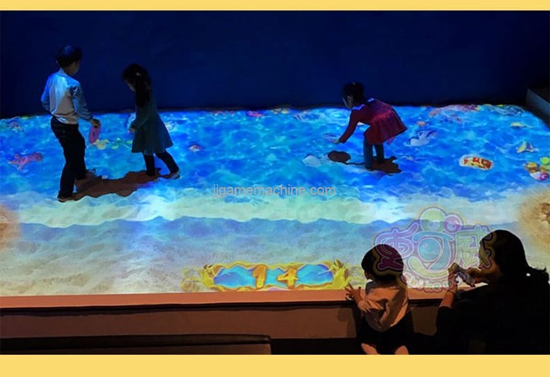 Interactive projection sand pool