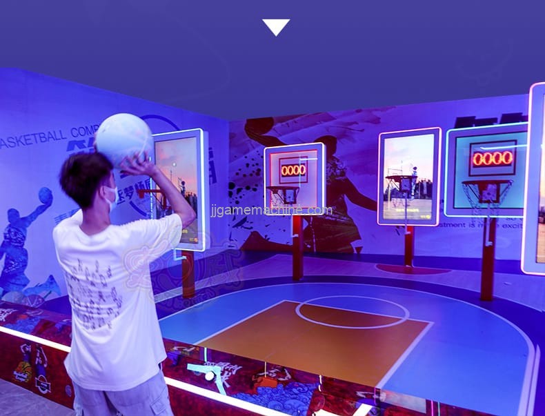 Interactive basketball amusement equipment indoor digital sports hall equipment