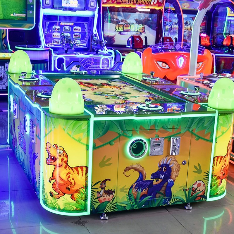 Crazy dinosaur hunting parent-child interactive game machine redemption machine