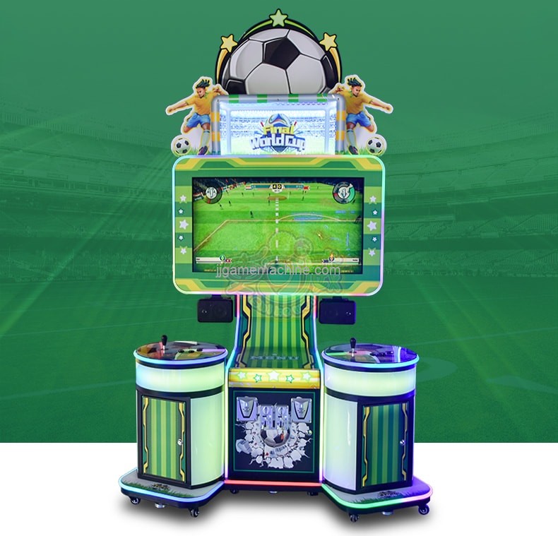 Two person interactive competitive football redemption game machine